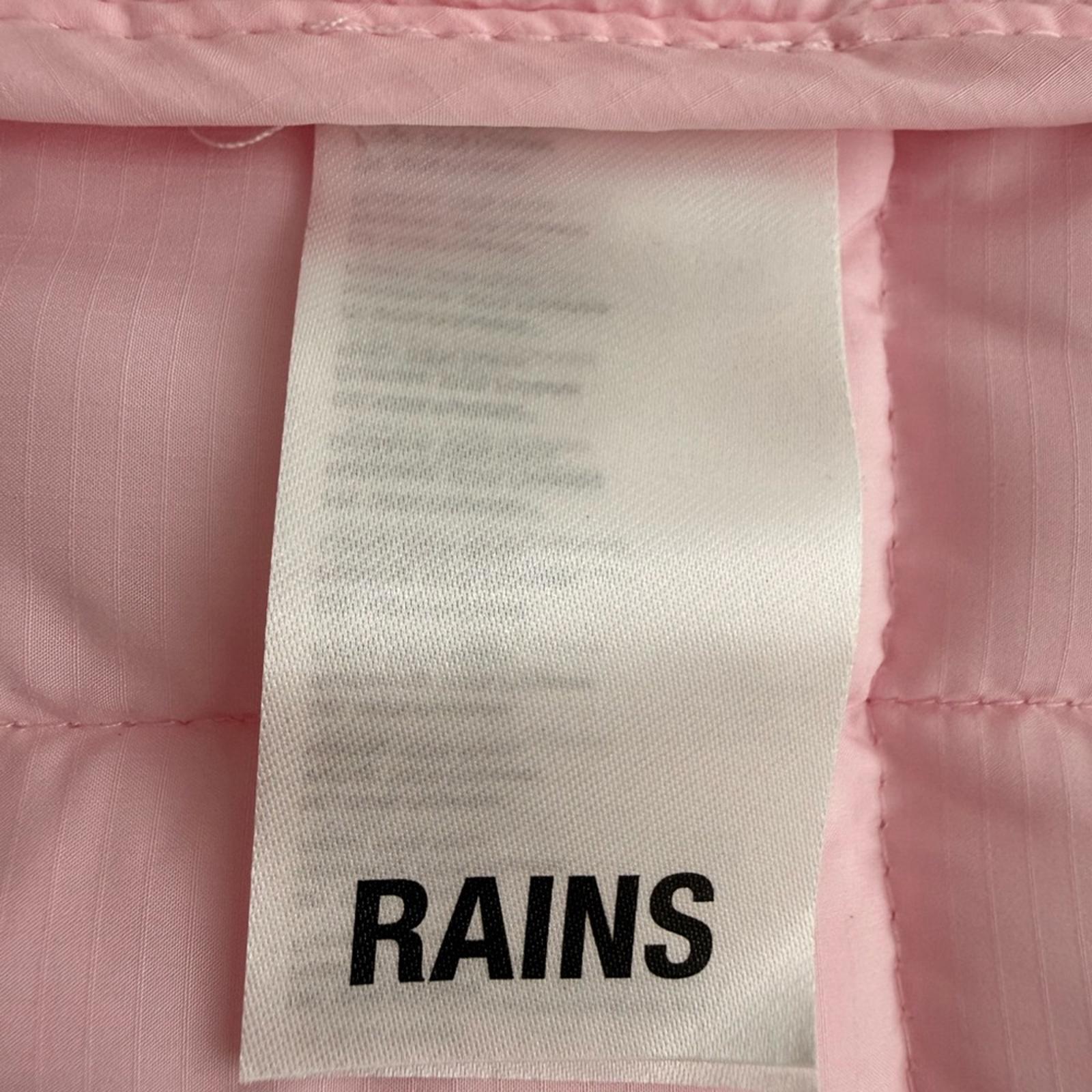 Rains Women’s Medium Liner Bomber Jacket Candy Pink Quilted Lightweight Coat - view 14