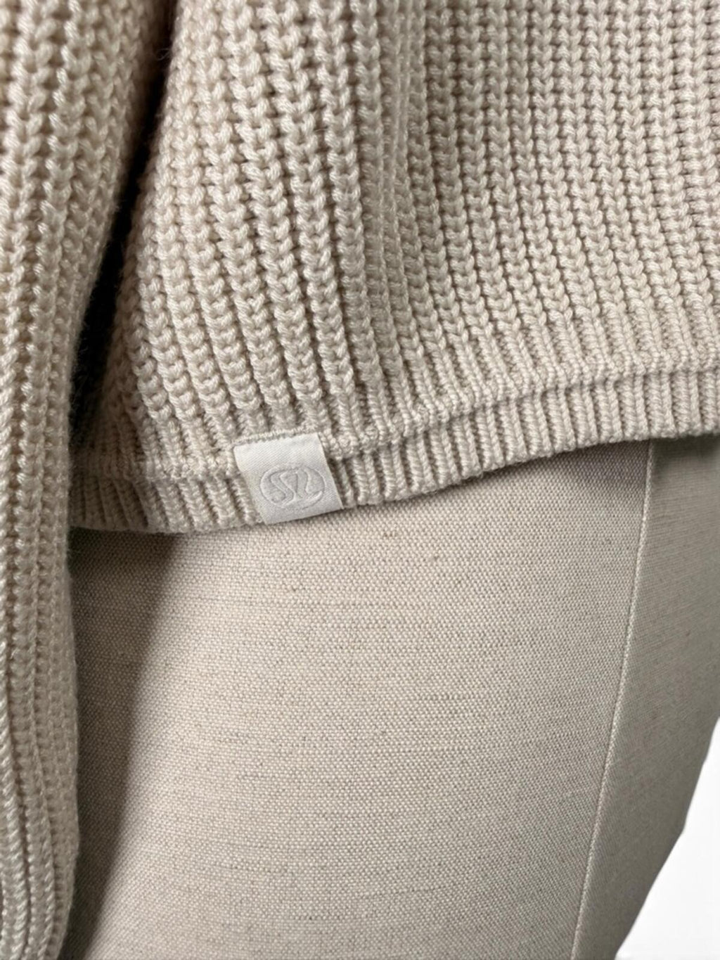 Lululemon Ribbed Turtleneck Sweater Cashlu Knit Cream Relaxed Fit - view 10
