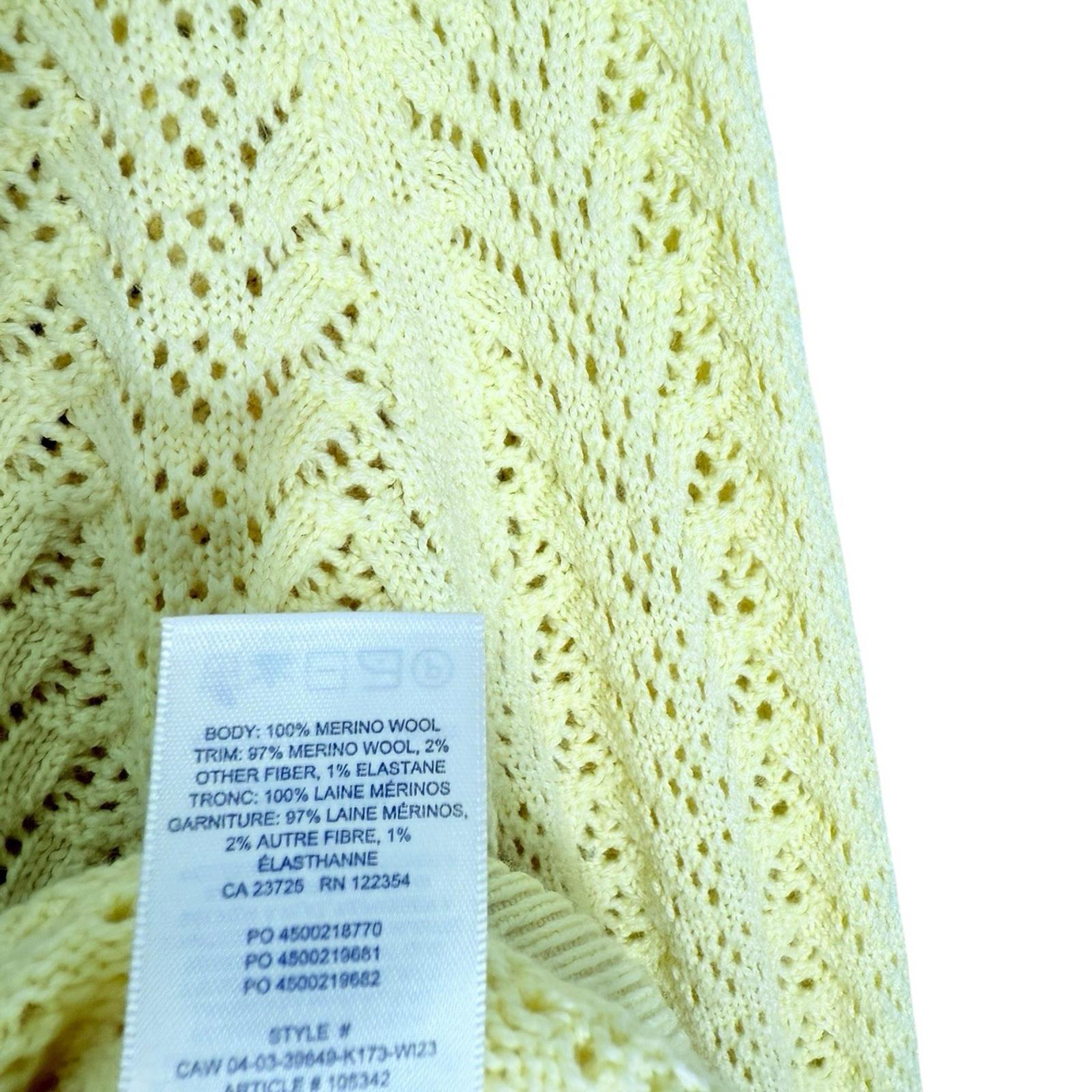 Wilfred Arbor Sweater XS Yellow Merino Wool Cable Knit Crewneck Women’s Aritzia - view 9