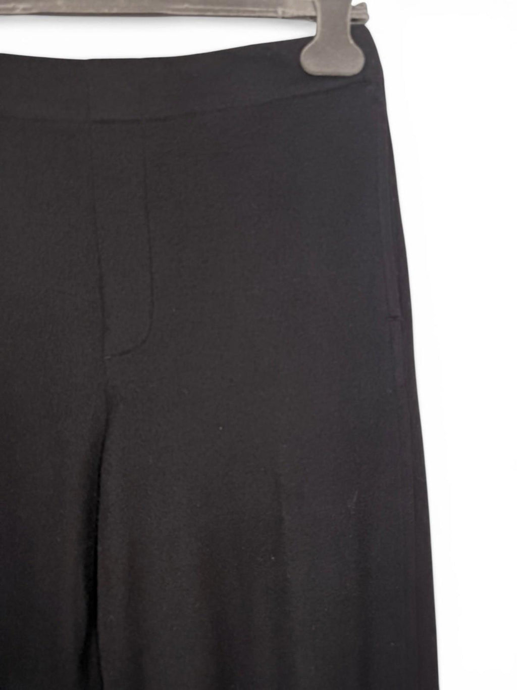 Rag & Bone Lily Trouser Women’s Medium Black 100% Wool Wide Leg High Rise Pants - view 9