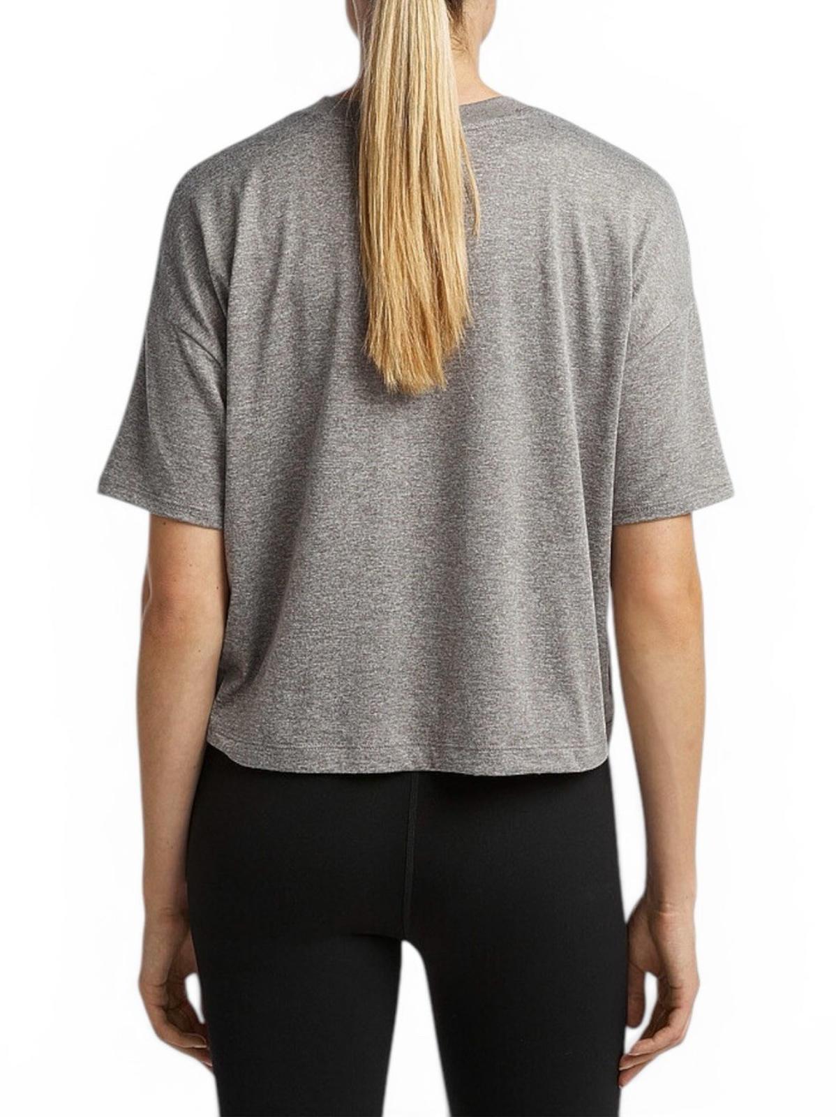 Vuori Women Medium Grey Energy Cropped Cami Heather Gray Tee UV Activewear Top - view 2