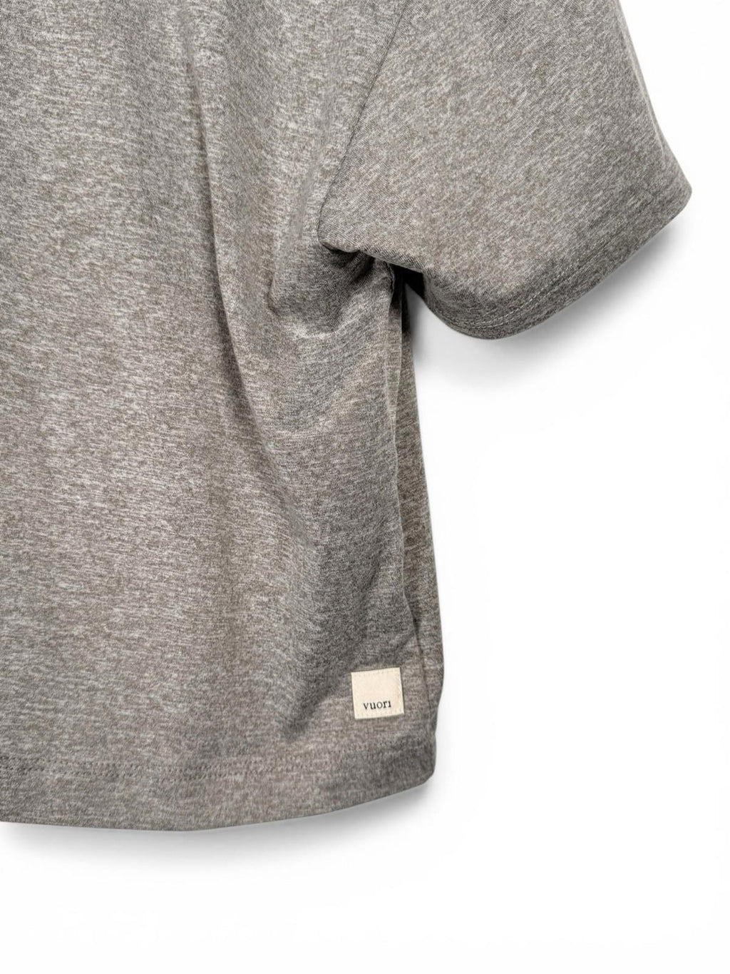 Vuori Women Medium Grey Energy Cropped Cami Heather Gray Tee UV Activewear Top - view 5