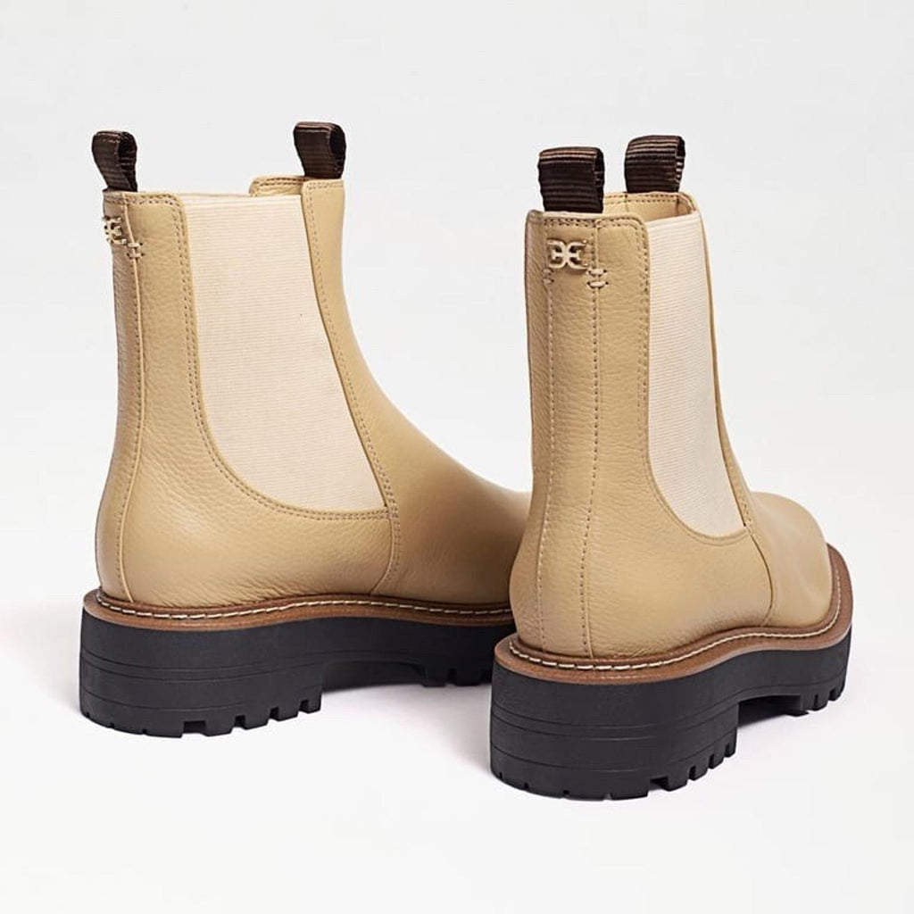 Sam Edelman Laguna Chelsea Boots Women US 7 Beige Sesame Leather Lug Sole Ankle - view 3