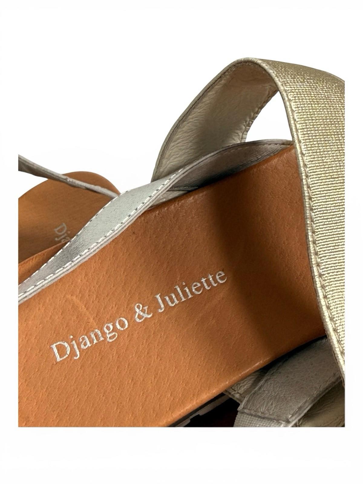 Django Juliette Lellie DJ Gold Elastic Strap Sandals Size Women 37 US 6.5 Flats - view 4