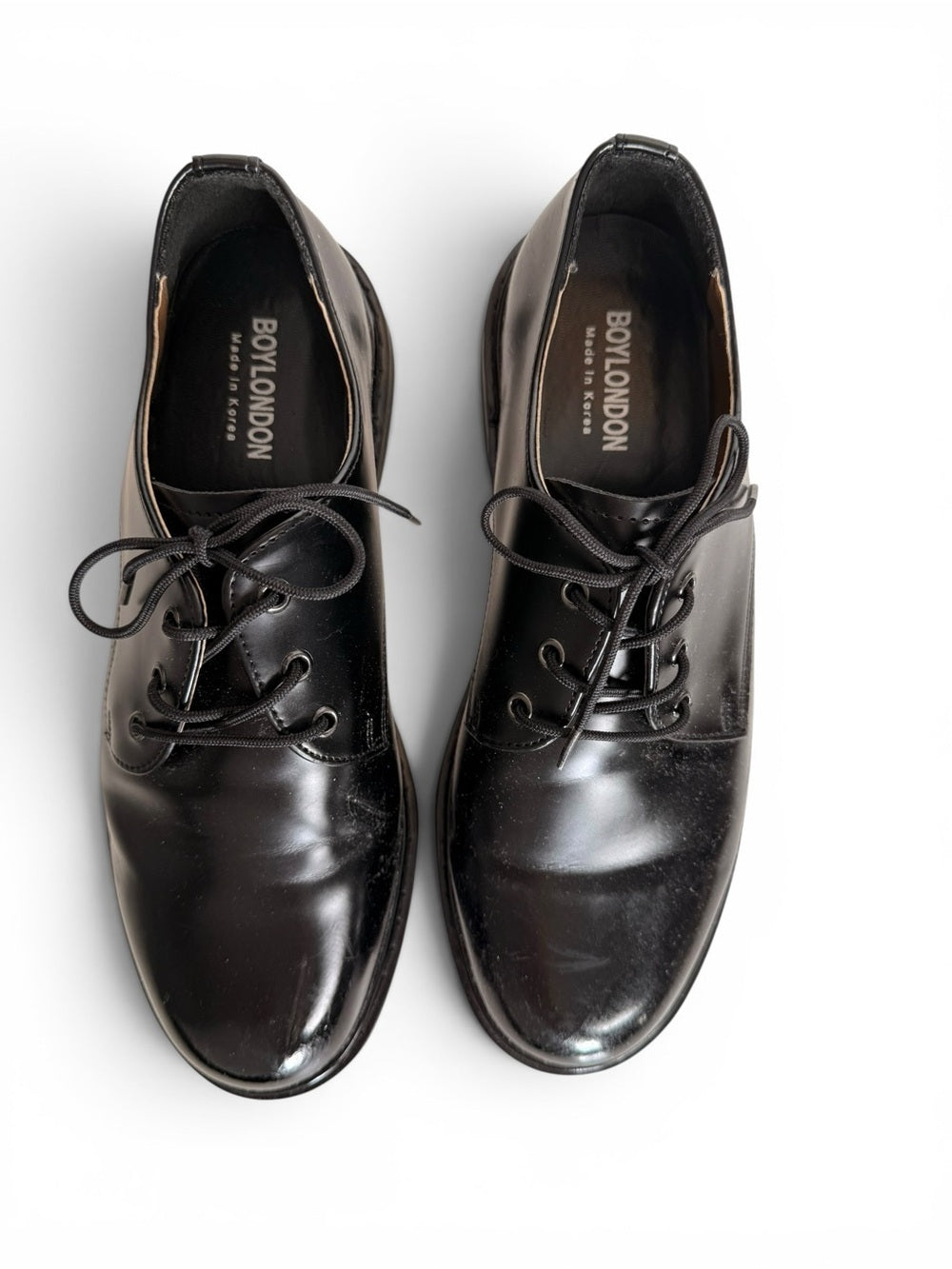 Boy London Black Chunky Derby Oxford Lace Up Shoes Women's Size 9 Korea