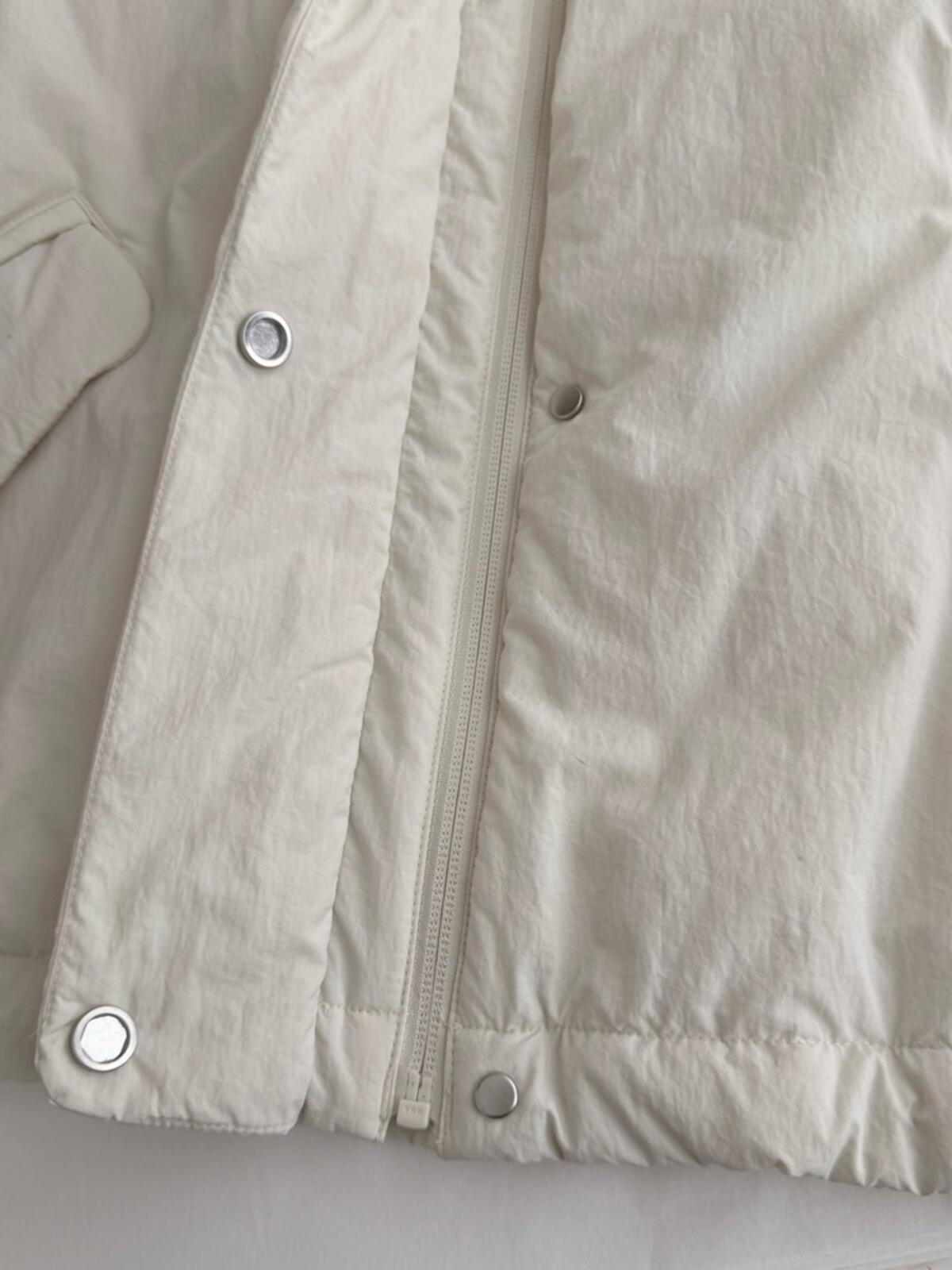 Lululemon Insulated Oversized Collared Jacket Primaloft Beige Womens Small - view 10