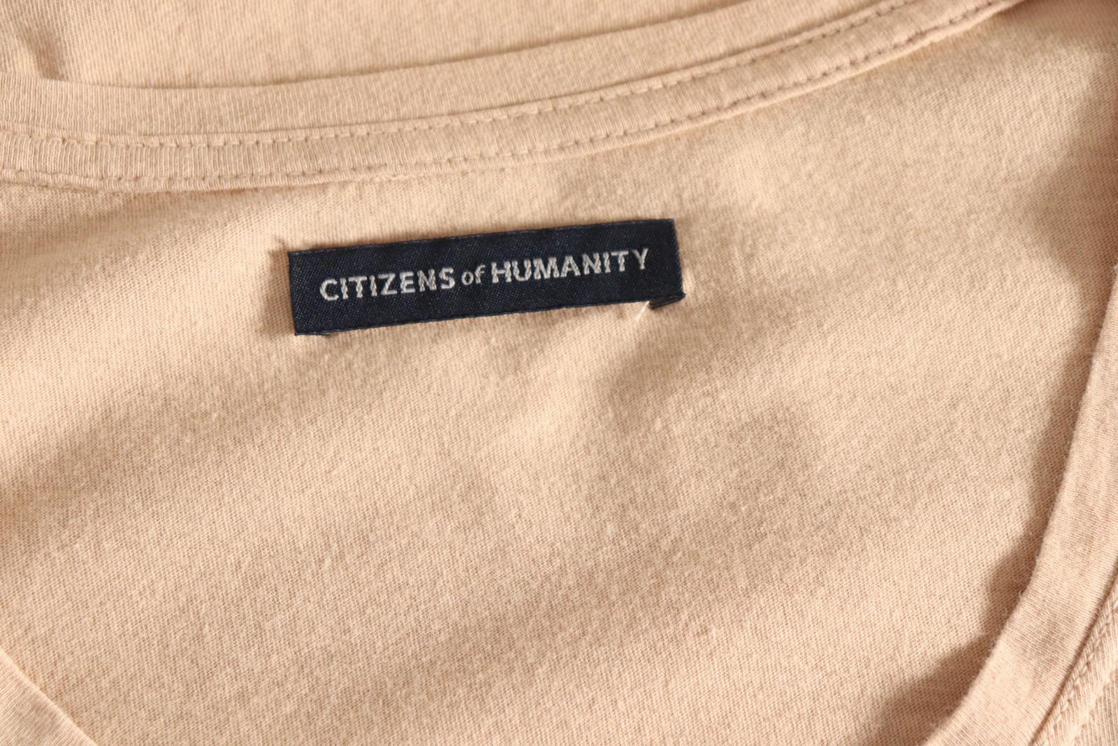 Citizens Of Humanity Melany V Neck Bodysuit Nude Cotton Short Sleeve Small NWT - view 8