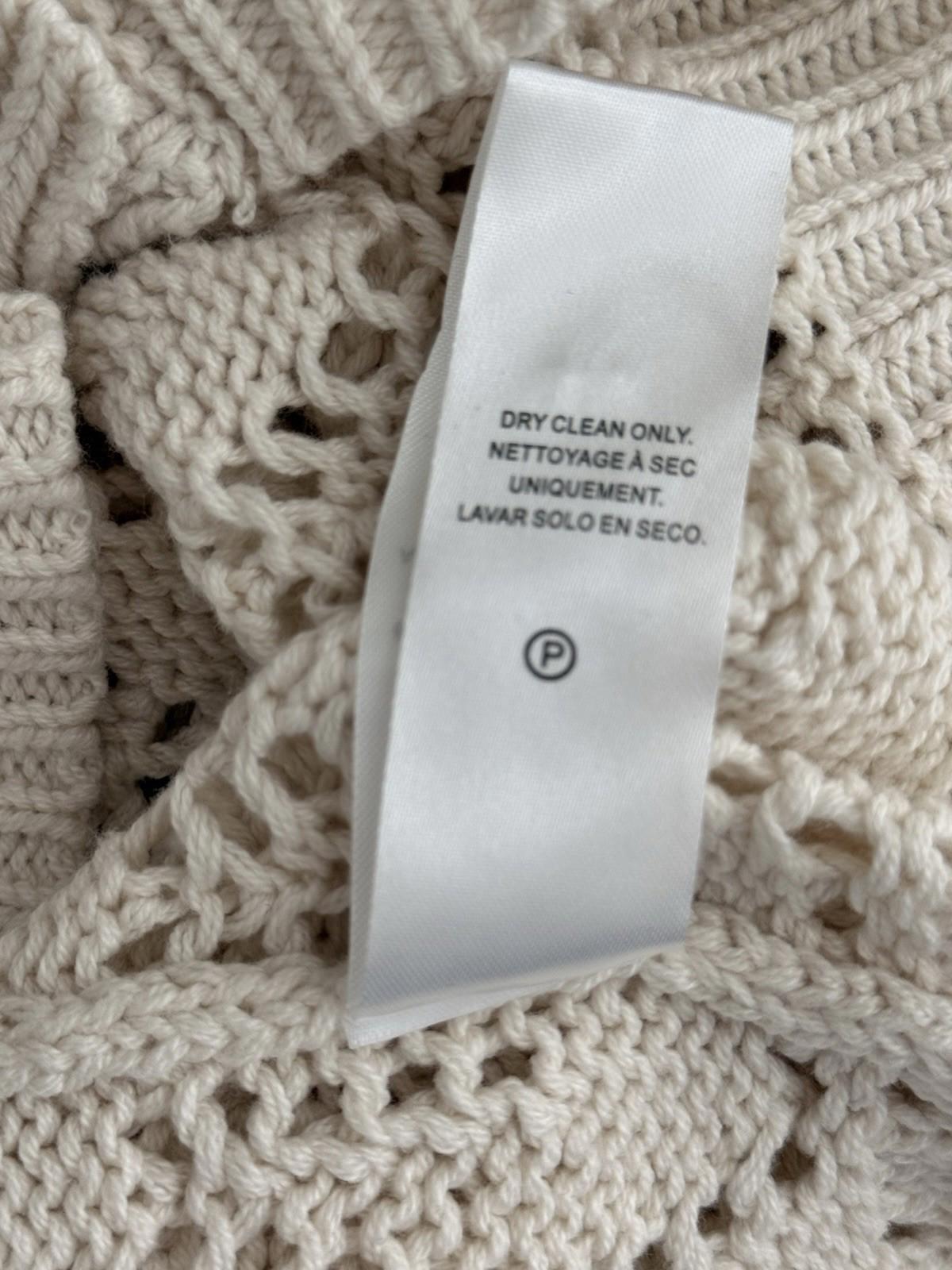 Splendid Dallas Open Knit Cardigan Cream Cotton Button Womens Small Sweater Top - view 7