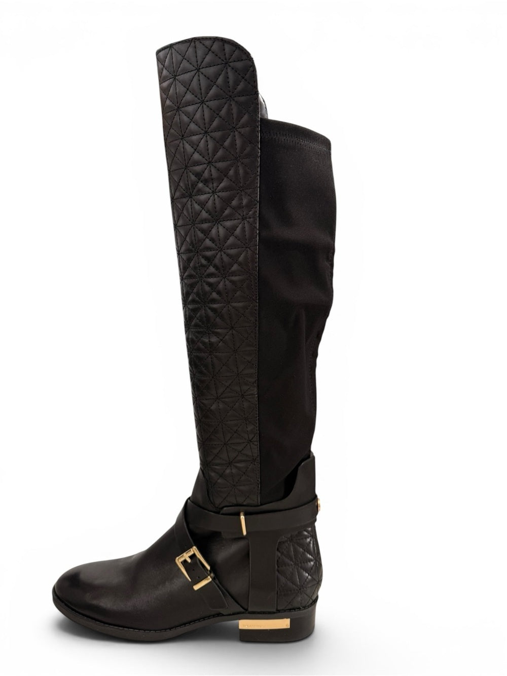 Vince Camuto Patira Over Knee Riding Boots Black Quilted Stretch Women's 8 - view 3