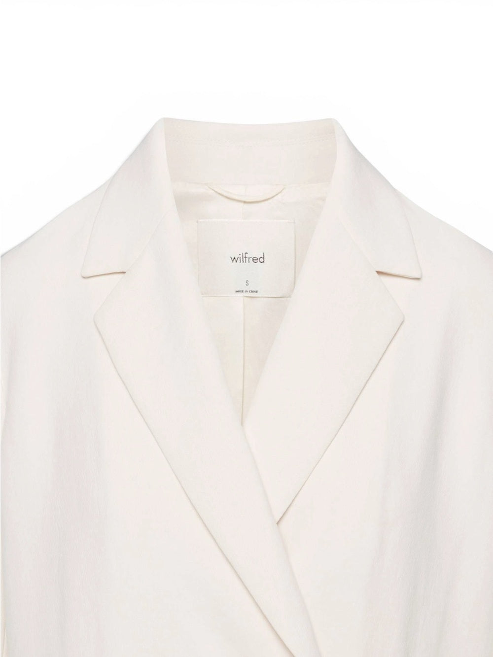 Aritzia Wilfred Cherrelle Blazer Light Birch Ivory Crepette Jacket Medium Coat - view 7