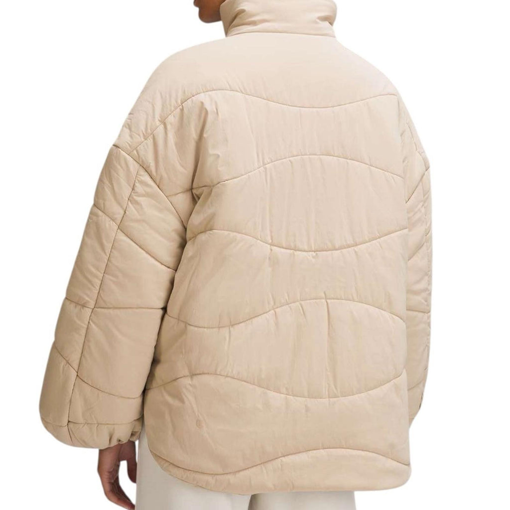 Lululemon Women Wave Quilt Insulated Jacket Size 4 Trench Beige $248 Coat Small - view 4