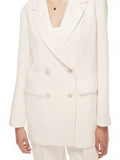 Aritzia Wilfred Cherrelle Blazer Light Birch Ivory Crepette Jacket Medium Coat