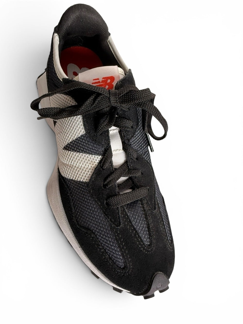 New Balance 327 Sneakers Women’s 7.5 Black Cream Retro Running Lace Up Shoes - view 4