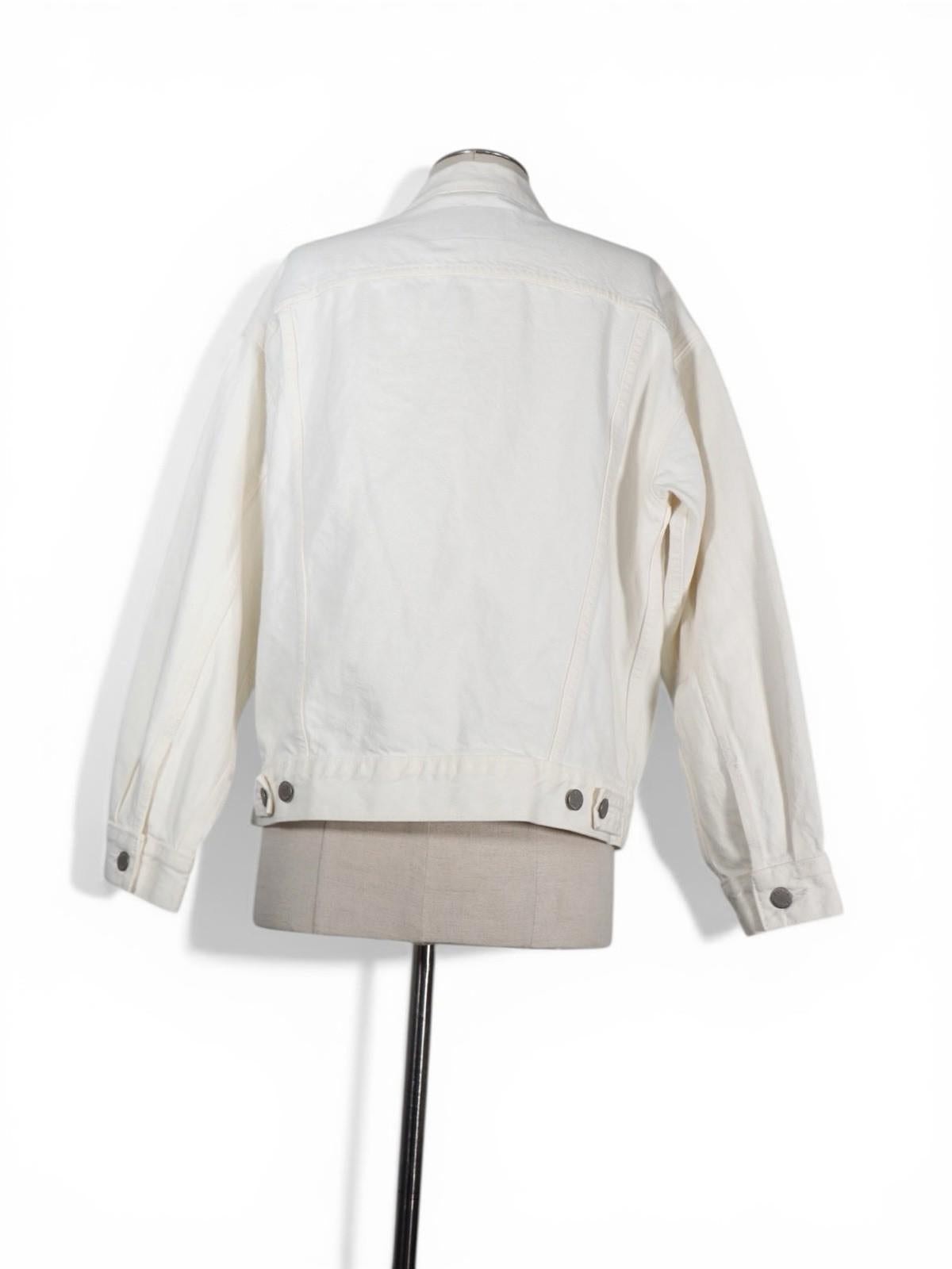 Denim Forum Ali Jacket Women’s Size XXS Bone White Organic Cotton Aritzia Coat - view 9