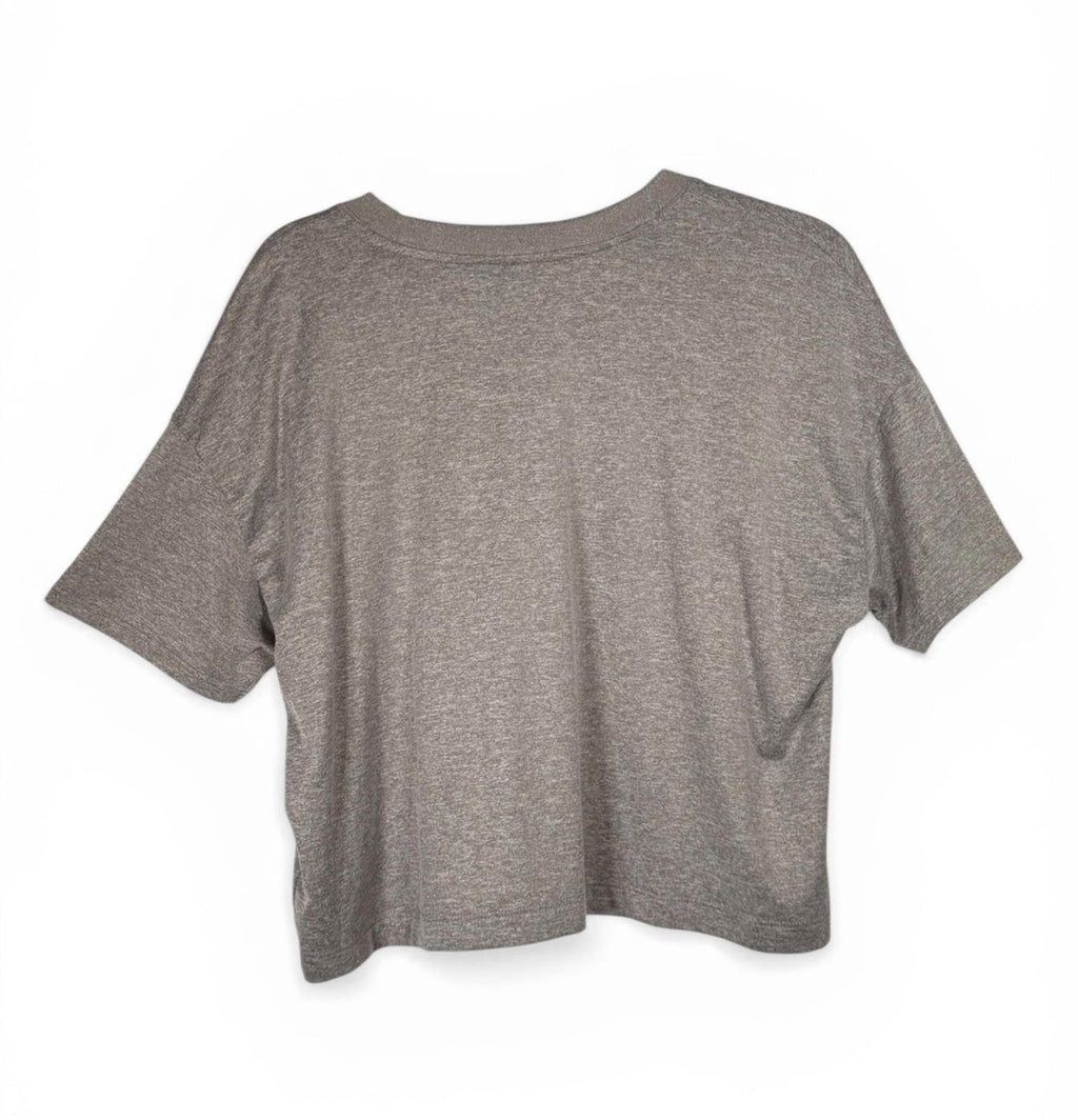 Vuori Women Medium Grey Energy Cropped Cami Heather Gray Tee UV Activewear Top - view 10