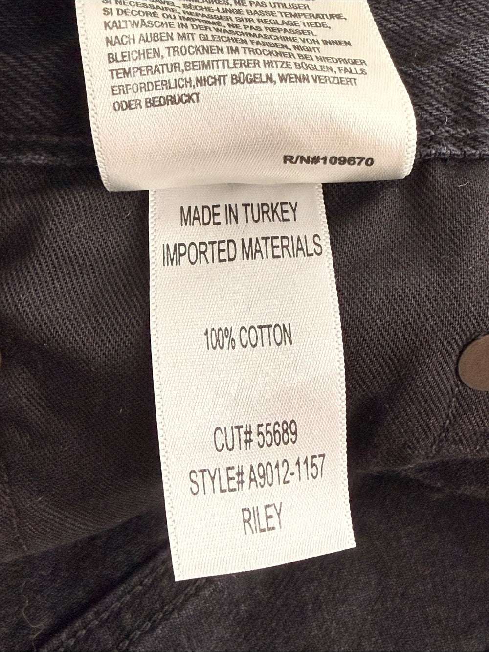 AGOLDE Riley High Rise Distressed Denim Shorts Black Size 26 Cutoff Women - view 9