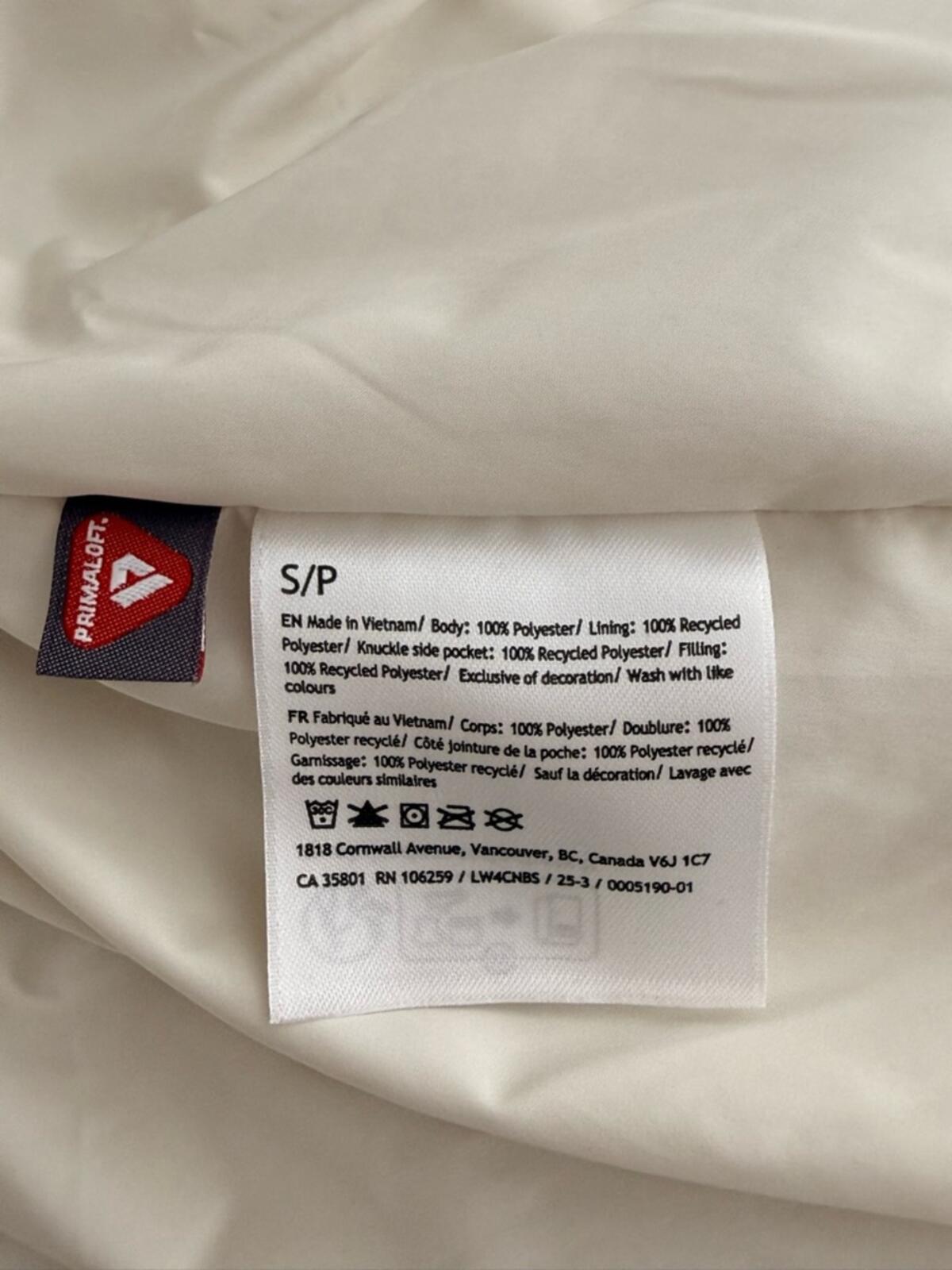 Lululemon Quilted Insulated Jacket Womens Small Beige Snap Front LW4CNBS - view 9
