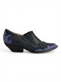 Guess Leather Western Ankle Boots Blue Two Tone Slip On Womens US6 Vintage Shoes