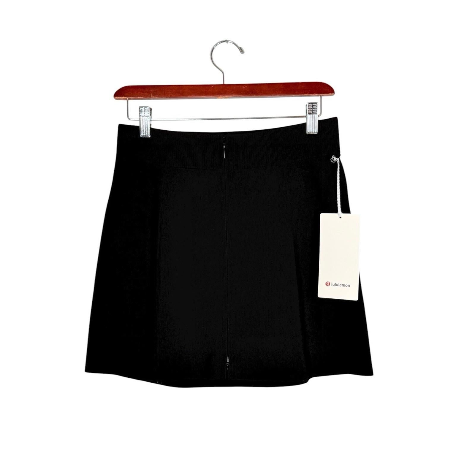 Lululemon Ribbed-Knit Mini Skirt Black NWT Size Small High Rise Stretch Casual - view 7