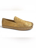 Stuart Weitzman Gold Leather Espadrille Flats Women's Size 8 Metallic Shoes