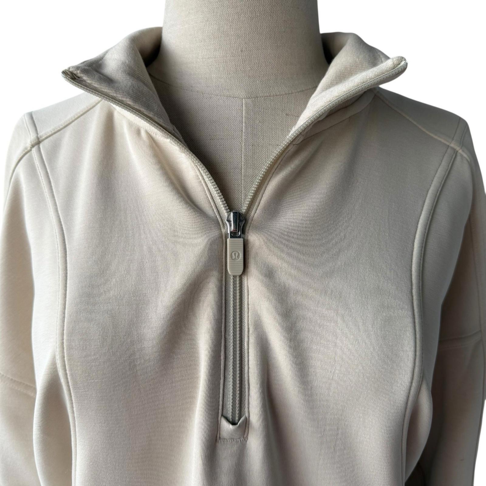 Lululemon Women’s Softstream Long Sleeve Half Zip Dress Bone Beige US 8 Medium - view 5