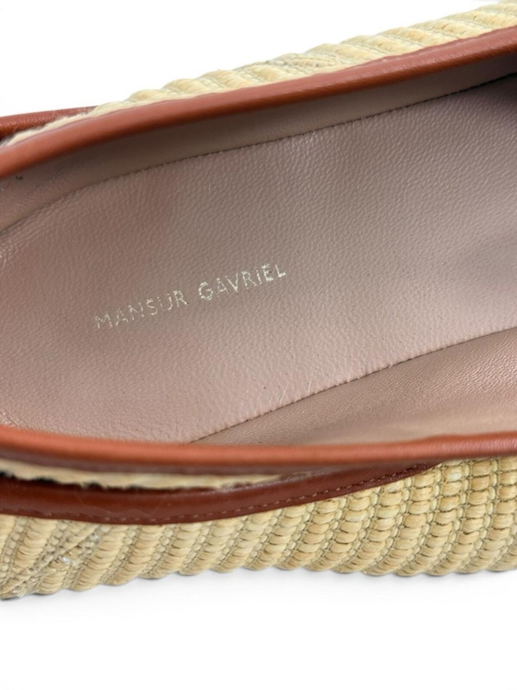 Mansur Gavriel Woven Ballet Flats Raffia Natural 38.5 - view 12