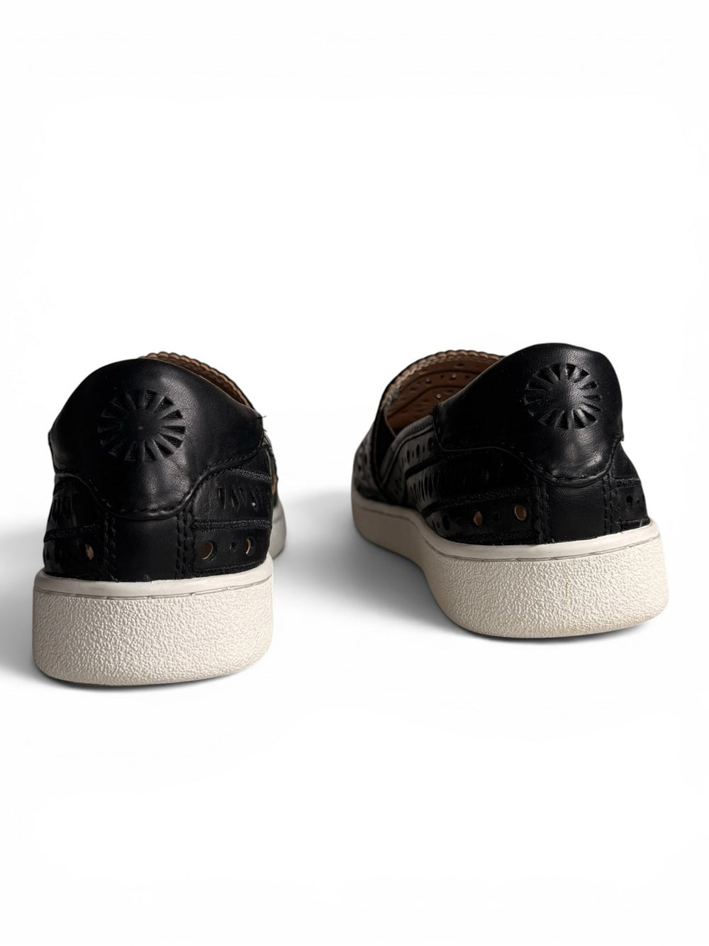 UGG Sammy Black Perforated Leather Slip On Sneakers Women's 9 - view 8