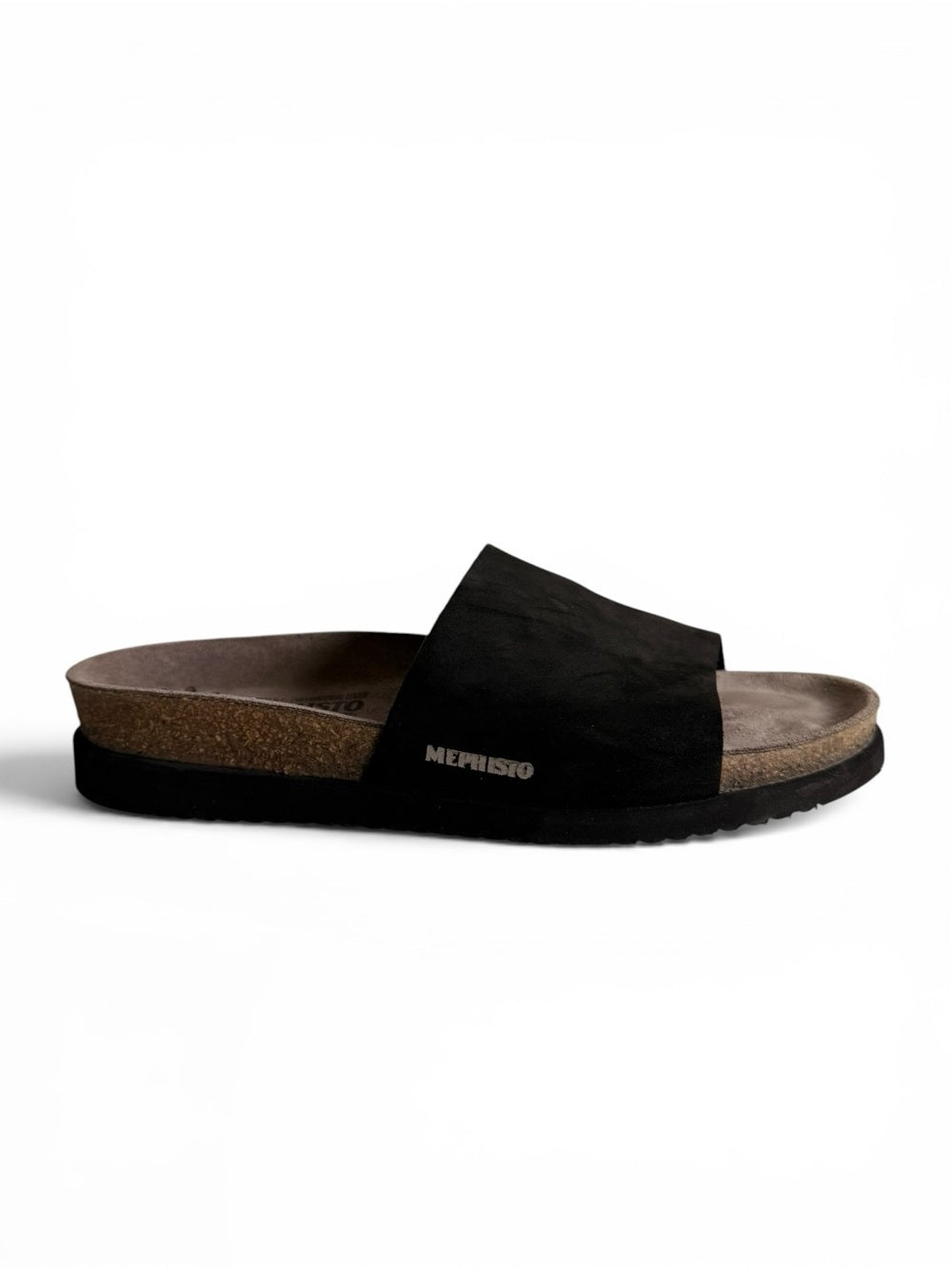 Mephisto Air Relax Black Leather Slide Sandals Women's EU 39 US 8.5 Comfort Shoe - view 3
