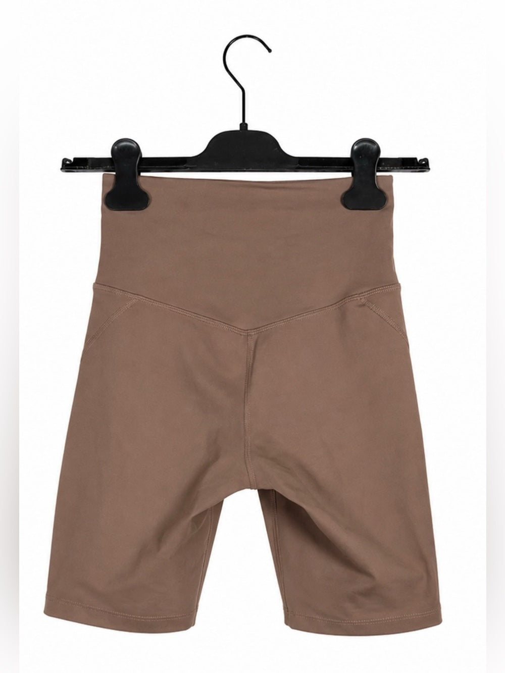 Girlfriend Collective Compressive High Rise Bike Shorts Taupe Brown - view 2
