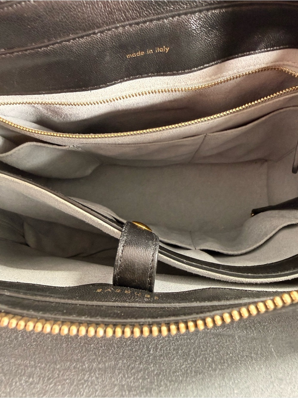 Senreve Mini Maestra Black Croc Embossed Leather Convertible Backpack Bag - view 6