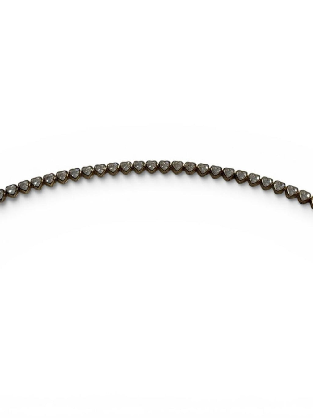 Melanie Auld Heart Tennis Bracelet Gold Tone 925 CZ Dainty Gift - view 7
