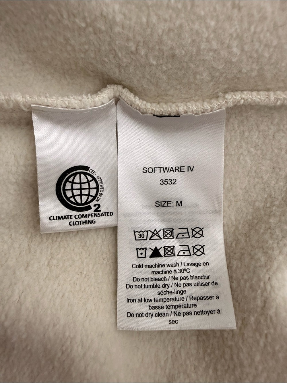 GANNI Software IV Organic Cotton Sweatshirt Cream Size Medium Women’s Sweater - view 13