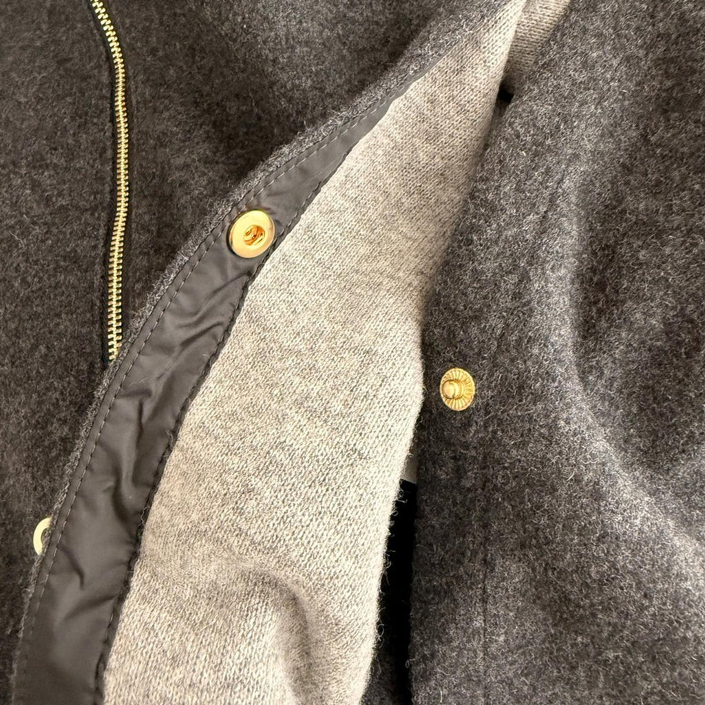 Gerry Weber Edition Wool Blend Cape Poncho Jacket Gray Zip Front Size 38 US 8 - view 3
