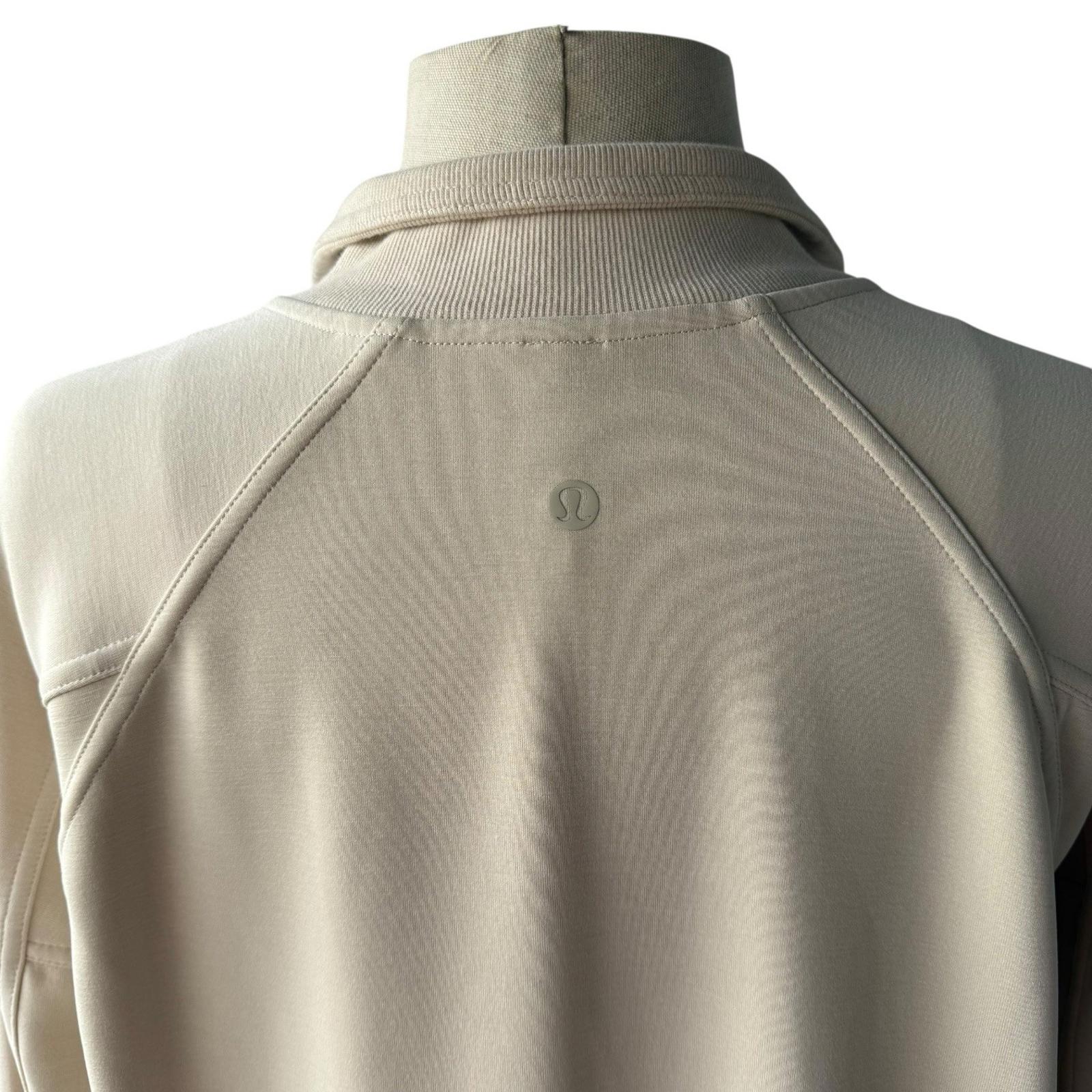 Lululemon Women’s Softstream Long Sleeve Half Zip Dress Bone Beige US 8 Medium - view 9