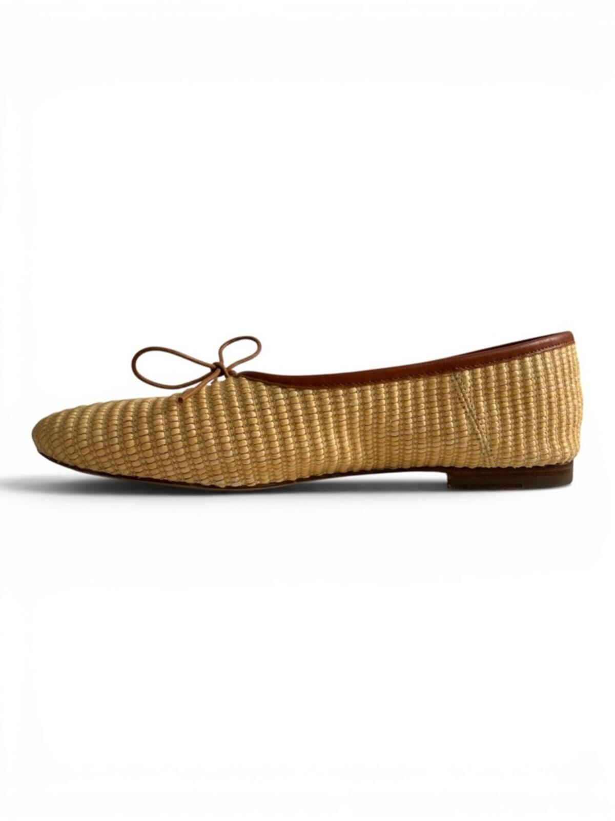 Mansur Gavriel Woven Ballet Flats Raffia Natural 38.5 - view 7