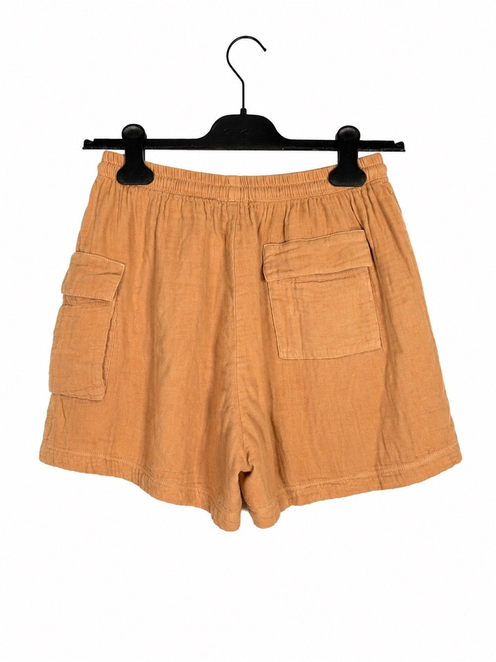 DONNI 100% Cotton Gauze Cargo Shorts Beige Tan Drawstring XS USA - view 3