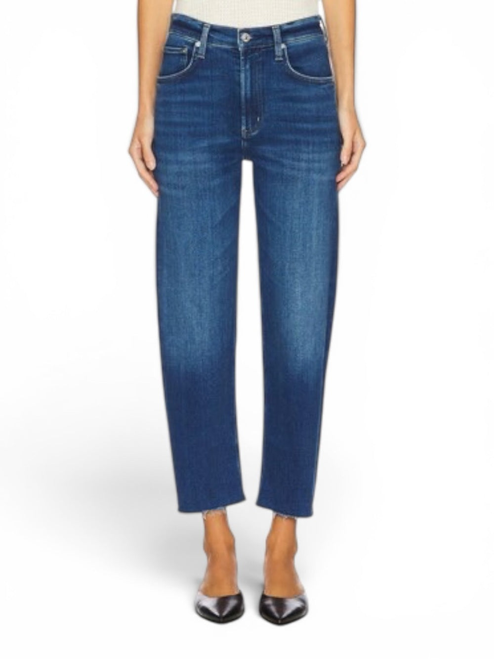 Citizens of Humanity Palma Crop Wide Leg Jeans Medium Wash Women's 27 Denim