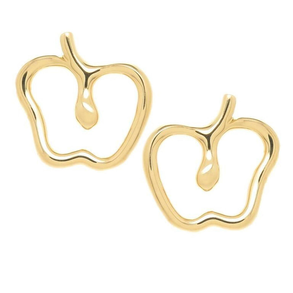 Tiffany & Co. Unisex 18K Yellow Gold Apple Earrings Pierced Elsa Peretti Studs