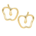 Tiffany & Co. Unisex 18K Yellow Gold Apple Earrings Pierced Elsa Peretti Studs