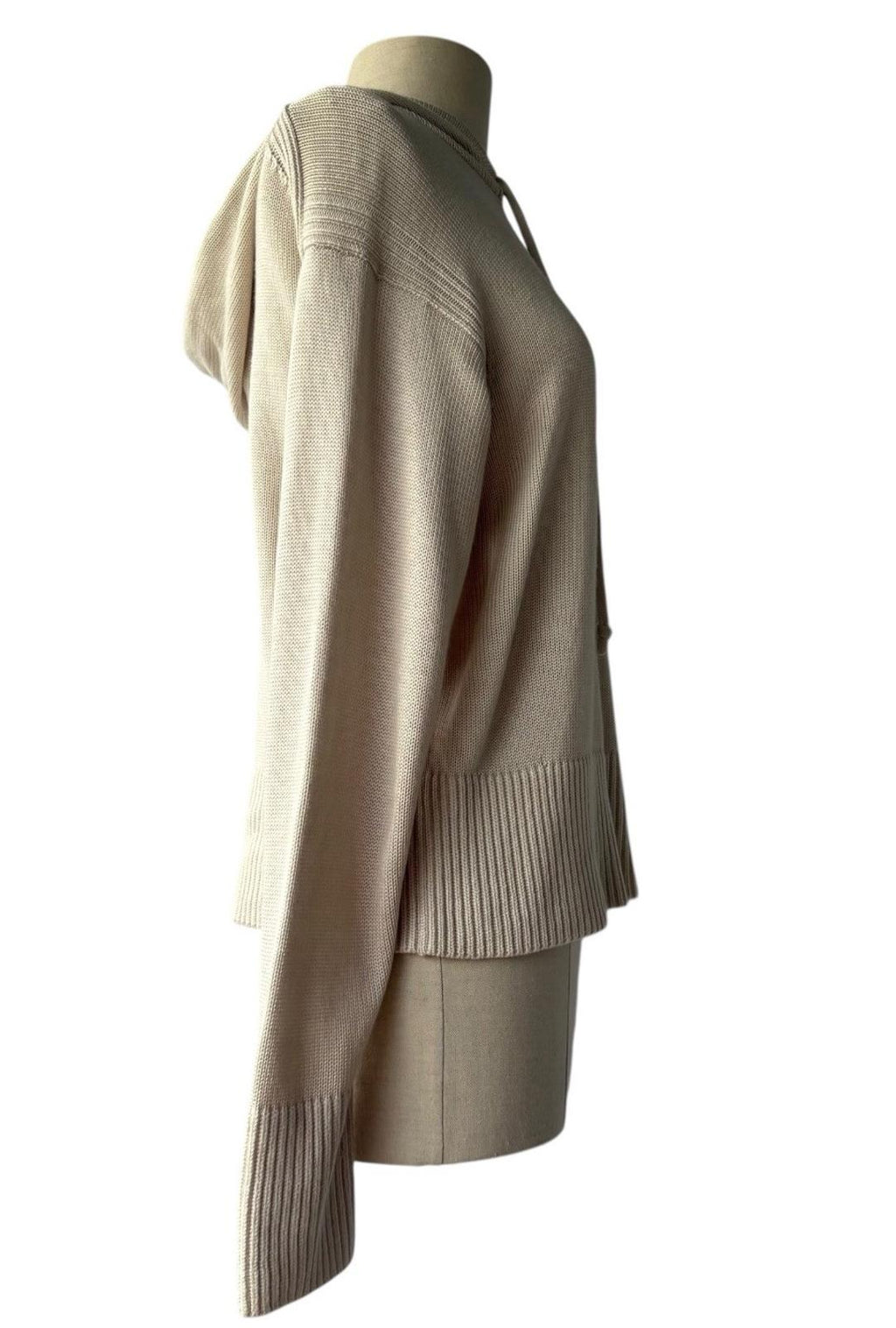 Lululemon Women’s Double Knit Sweater Hoodie White Opal Beige Knit Size XS/S NWT - view 6