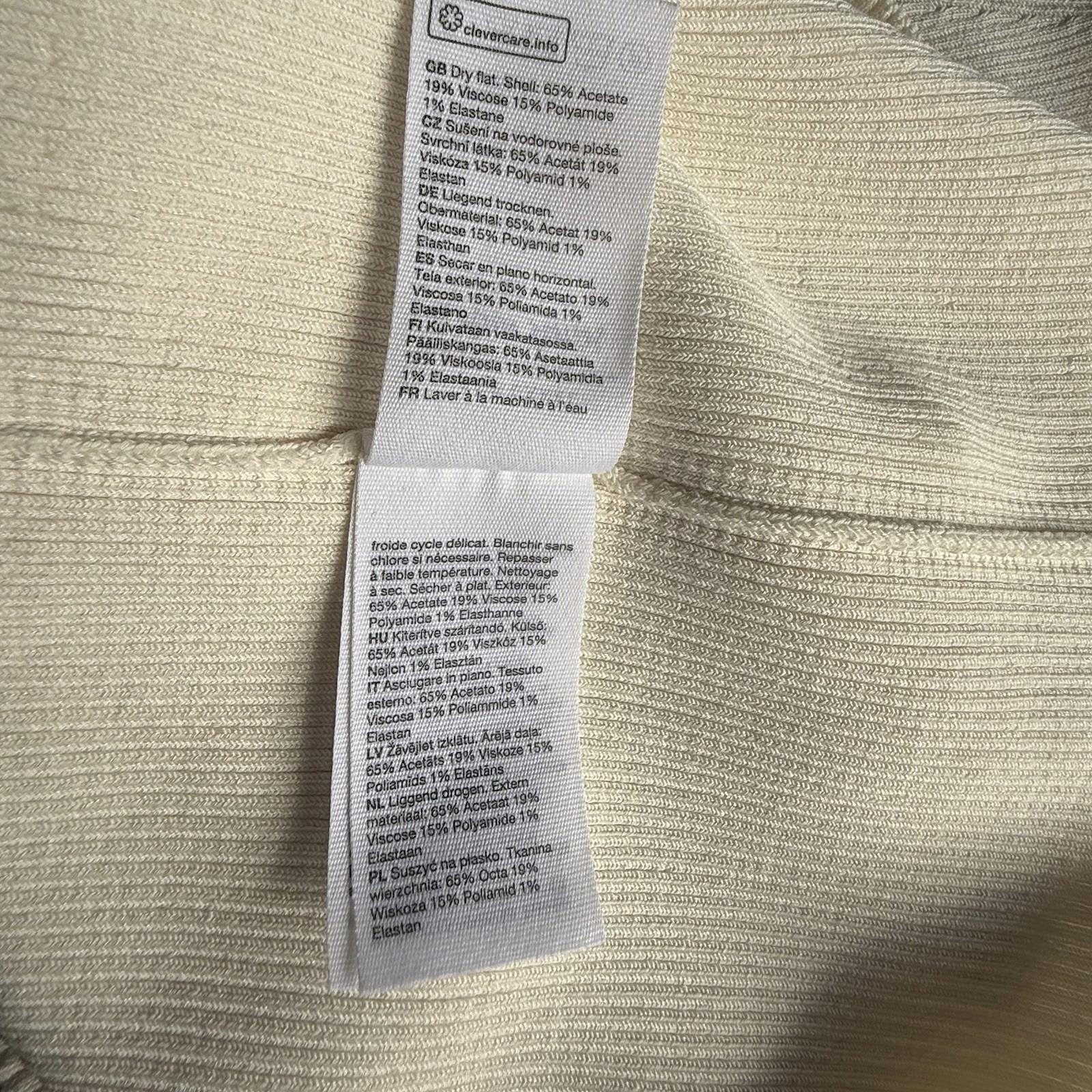 & Other Stories Atelier Women’s Ribbed Knit Ivory V-Neck Tank Top Small Shirt - view 8