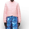 Rains Women’s Medium Liner Bomber Jacket Candy Pink Quilted Lightweight Coat