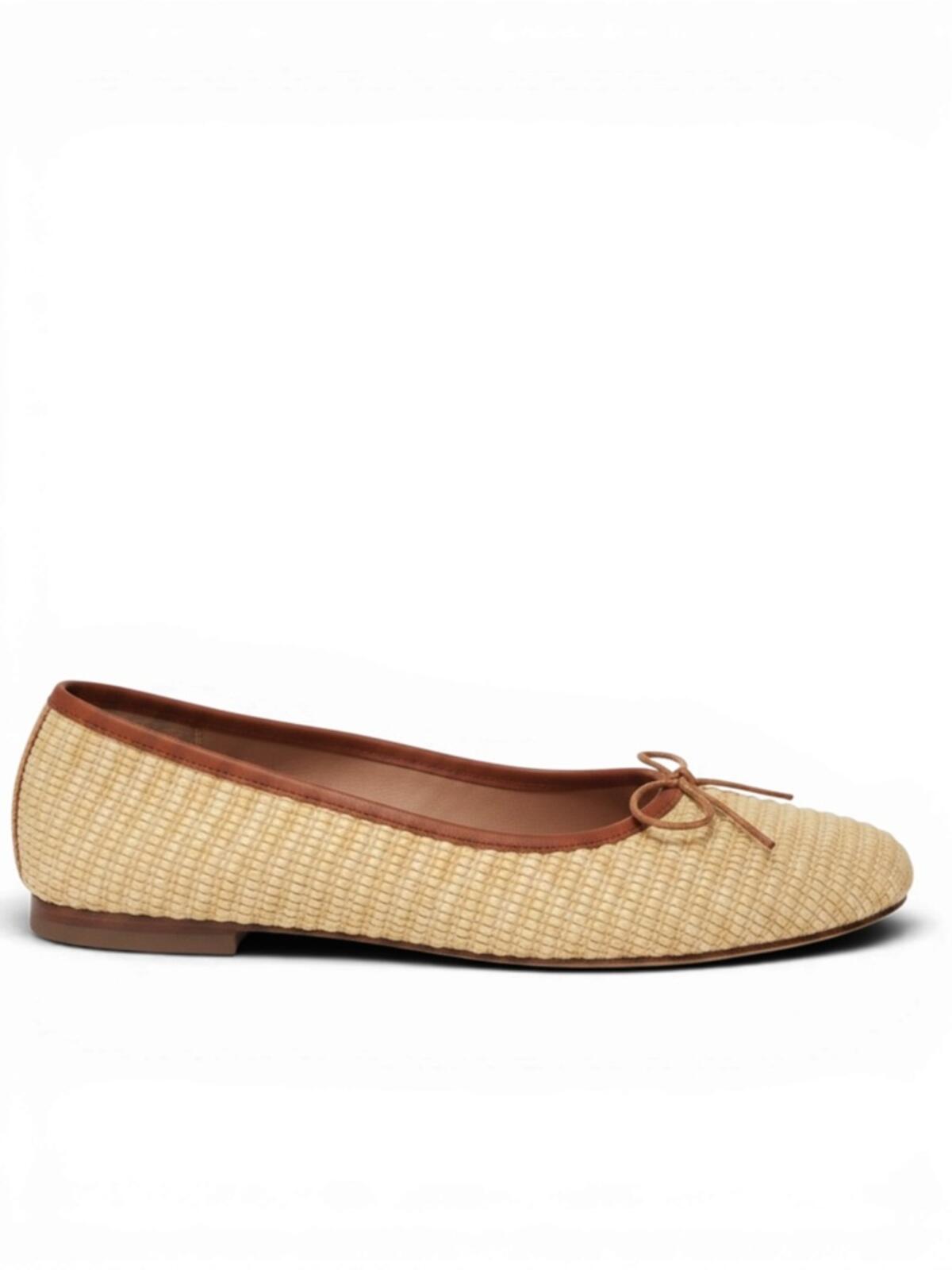 Mansur Gavriel Woven Ballet Flats Raffia Natural 38.5 - view 3