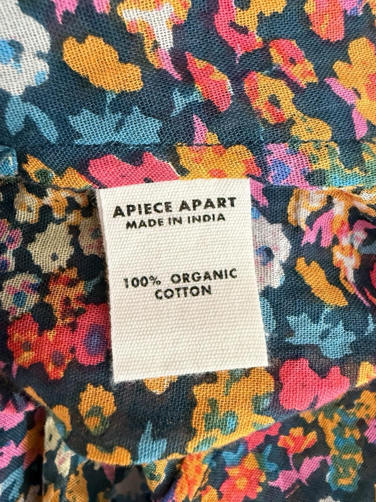 Apiece Apart Forta Dress Women’s Small Le Femme Floral Pink Organic Cotton Mini - view 8