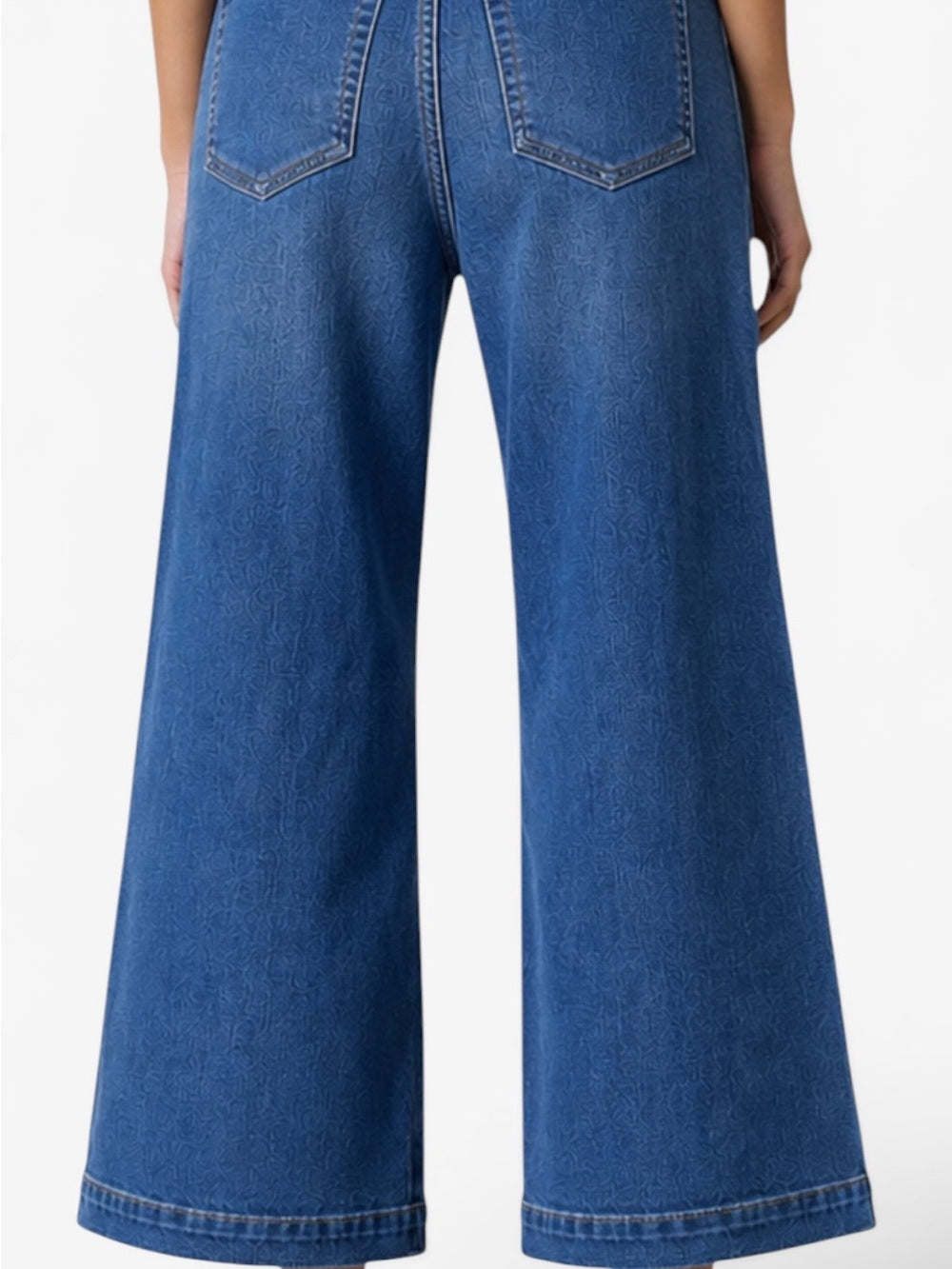 Spanx Petite Wide Leg Jeans Women's M Medium Vintage Indigo Pull-On High Rise - view 3