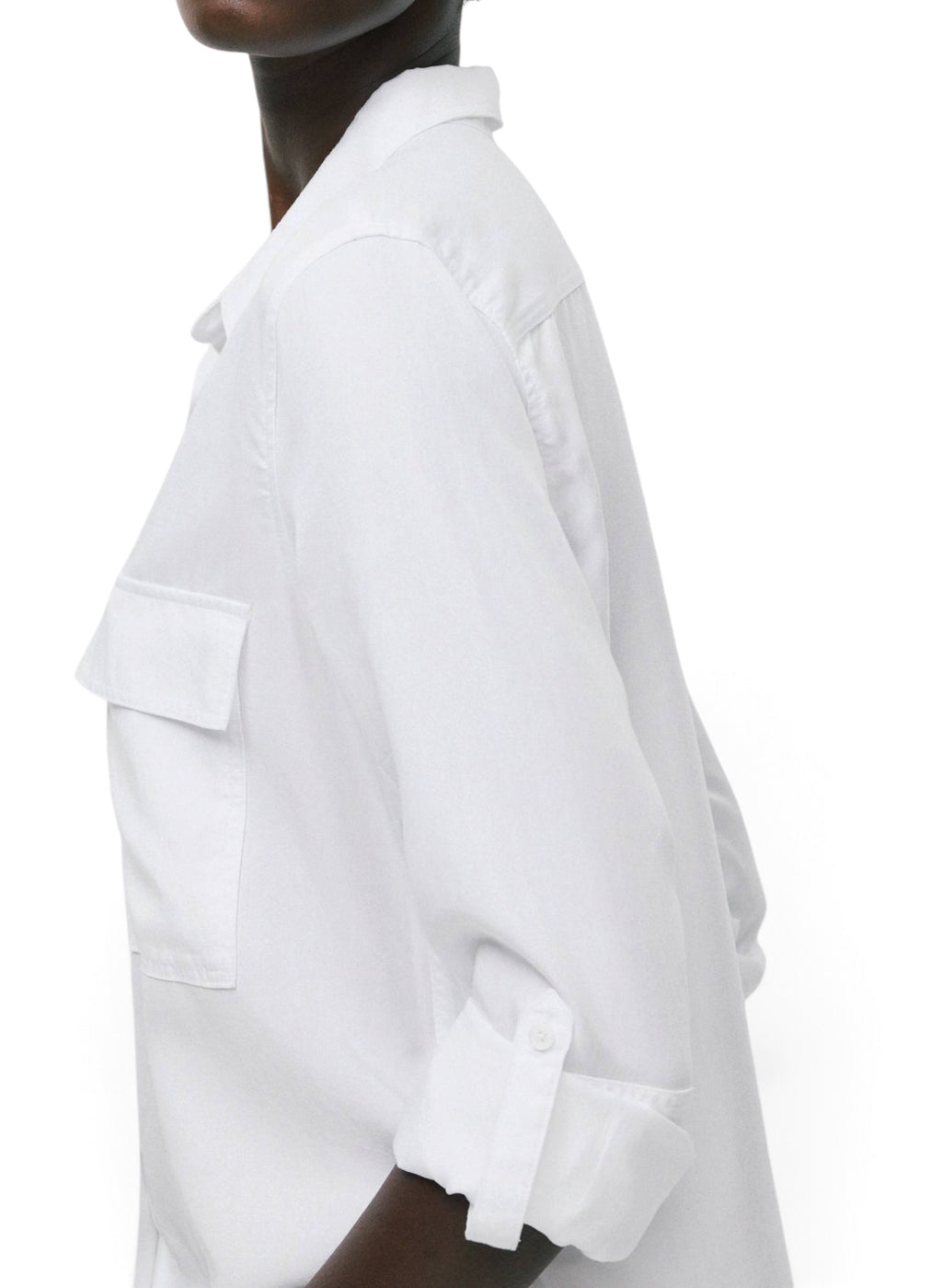 Aritzia Babaton Utility Shirt TENCEL Lyocell Button Up Blouse Large