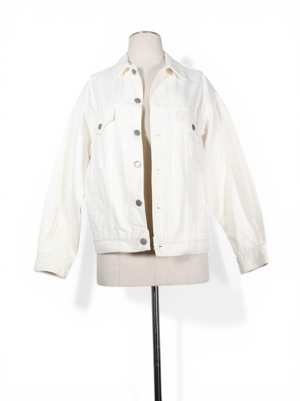 Denim Forum Ali Jacket Women’s Size XXS Bone White Organic Cotton Aritzia Coat - view 5