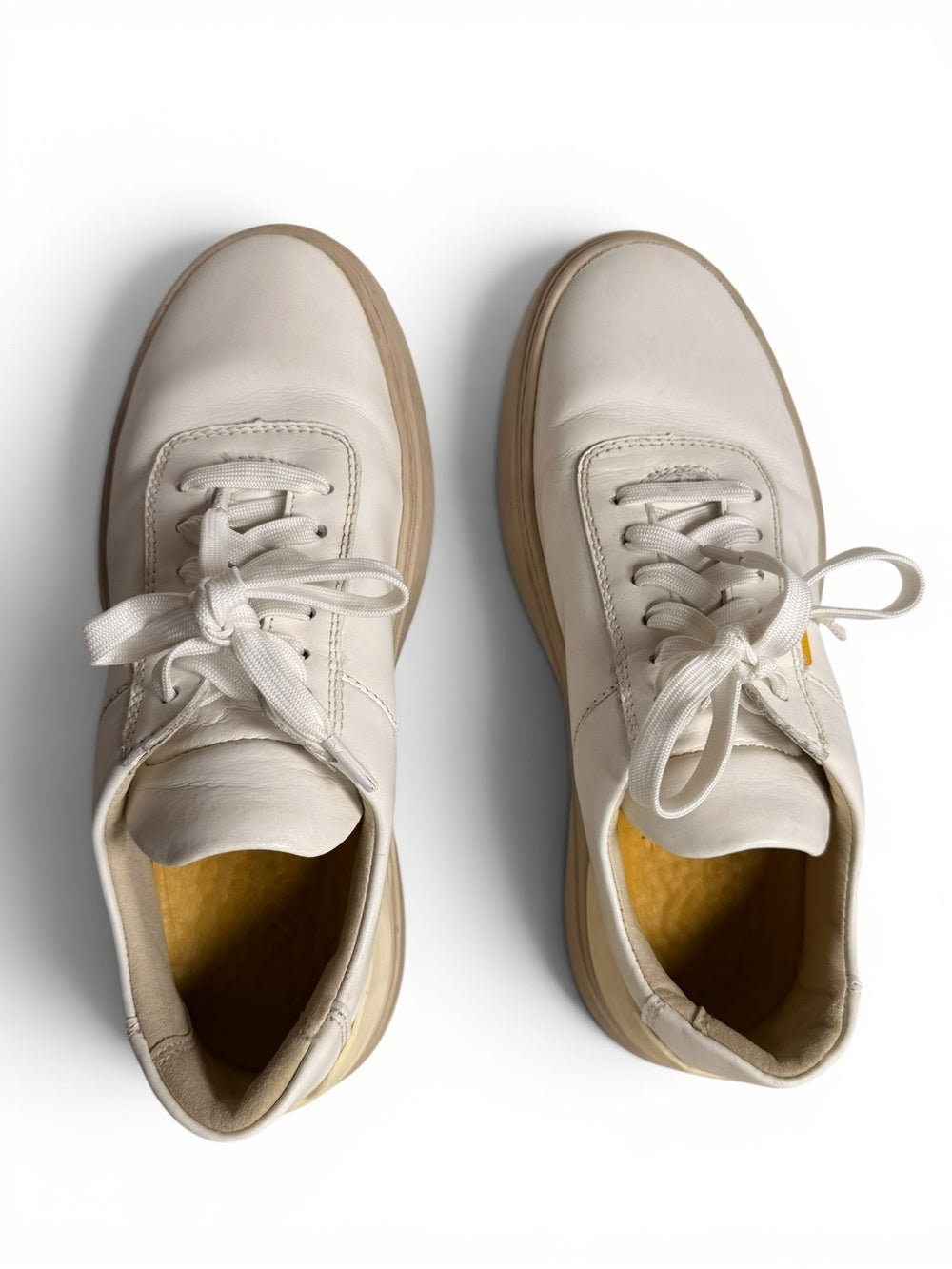 Casca AVRO White Leather Sneakers Women's US 8 Casual Low Cut Lace Up Shoes - view 4