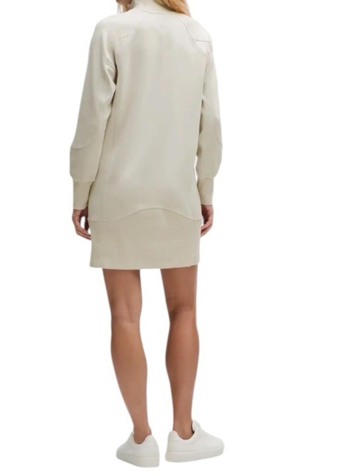 Lululemon Women’s Softstream Long Sleeve Half Zip Dress Bone Beige US 8 Medium - view 2