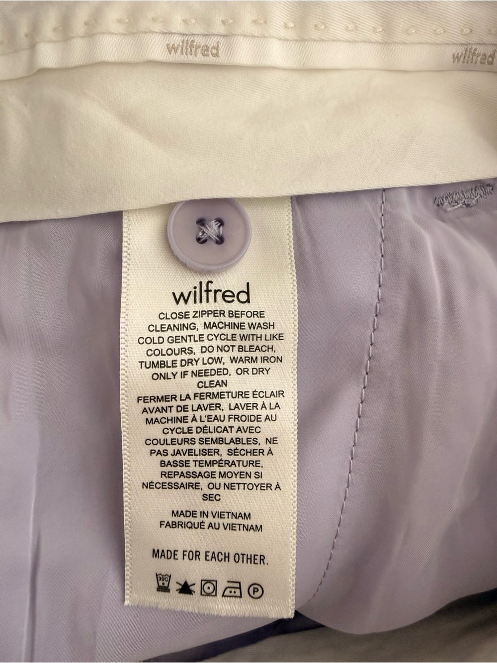 Wilfred Effortless Pant Lilac Linen Blend Wide Leg Trouser Size 4 Pants - view 6